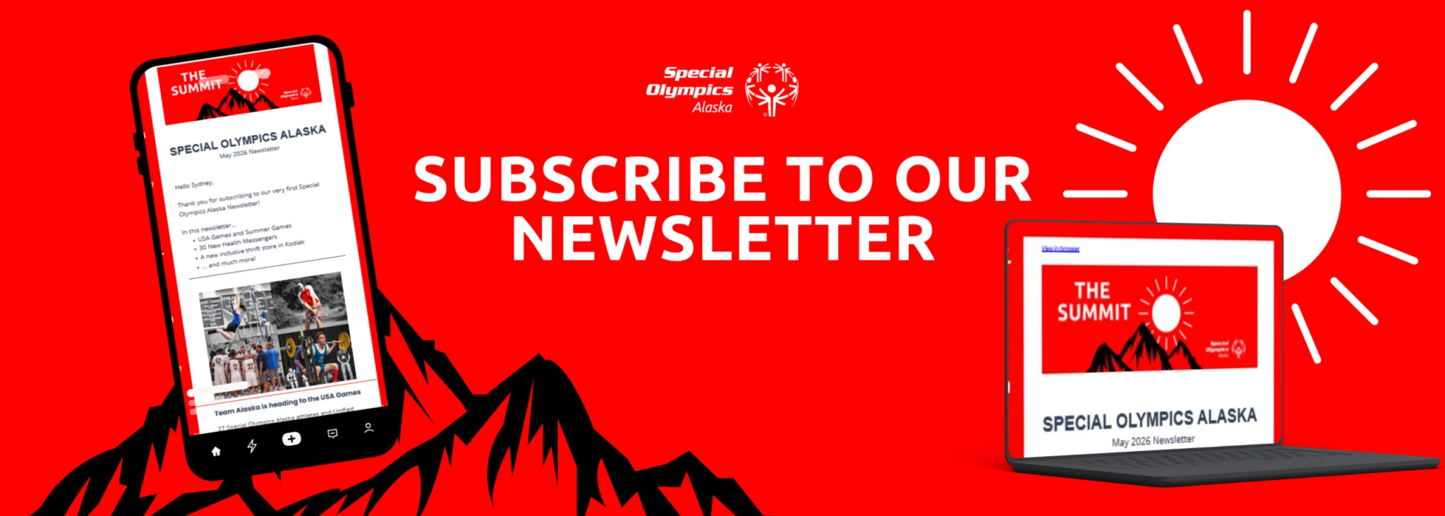 Subscribe to the Special Olympics Alaska Newsletter